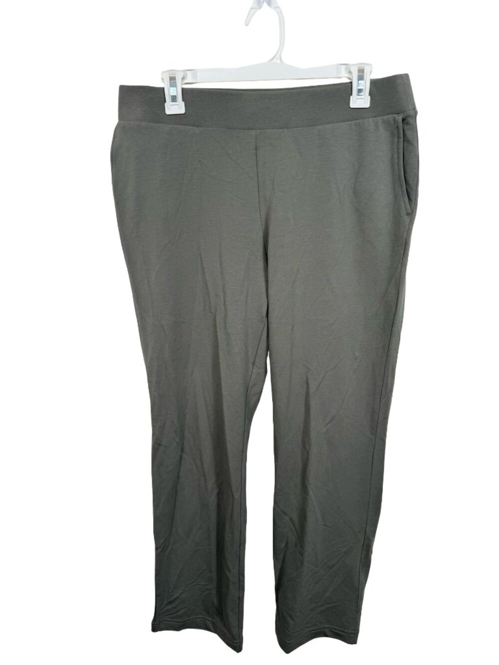 Pure Jill J Jill Affinity French Terry Slim Leg Pants Medium Sage Green Pull On